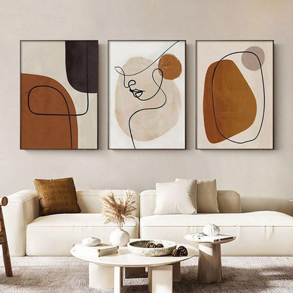 Trio Tableau abstrait "Profil Abstrait" ab-PA