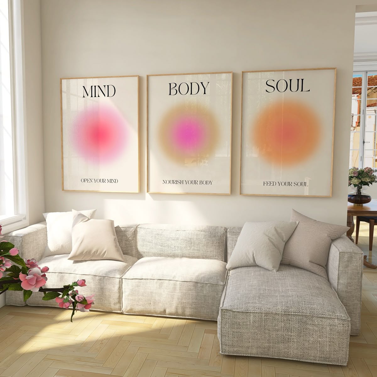 Trio Tableaux"L'Équilibre de Soi" TS-EO