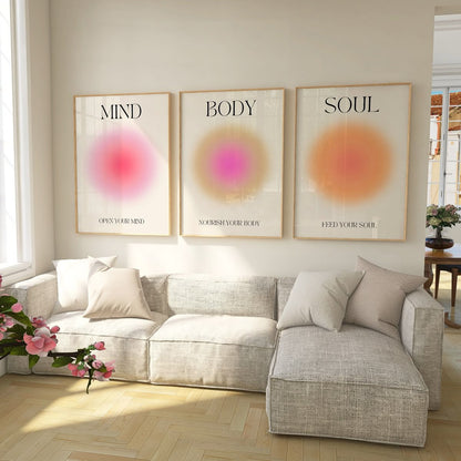 Trio Tableaux"L'Équilibre de Soi" TS-EO