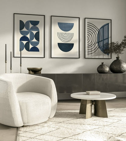 Trio Tableau abstrait "Trio Bauhaus" Ab-TB