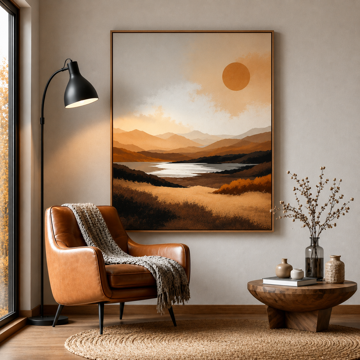 Tableau abstrait "Lumière d'Horizon" Ab-LMH
