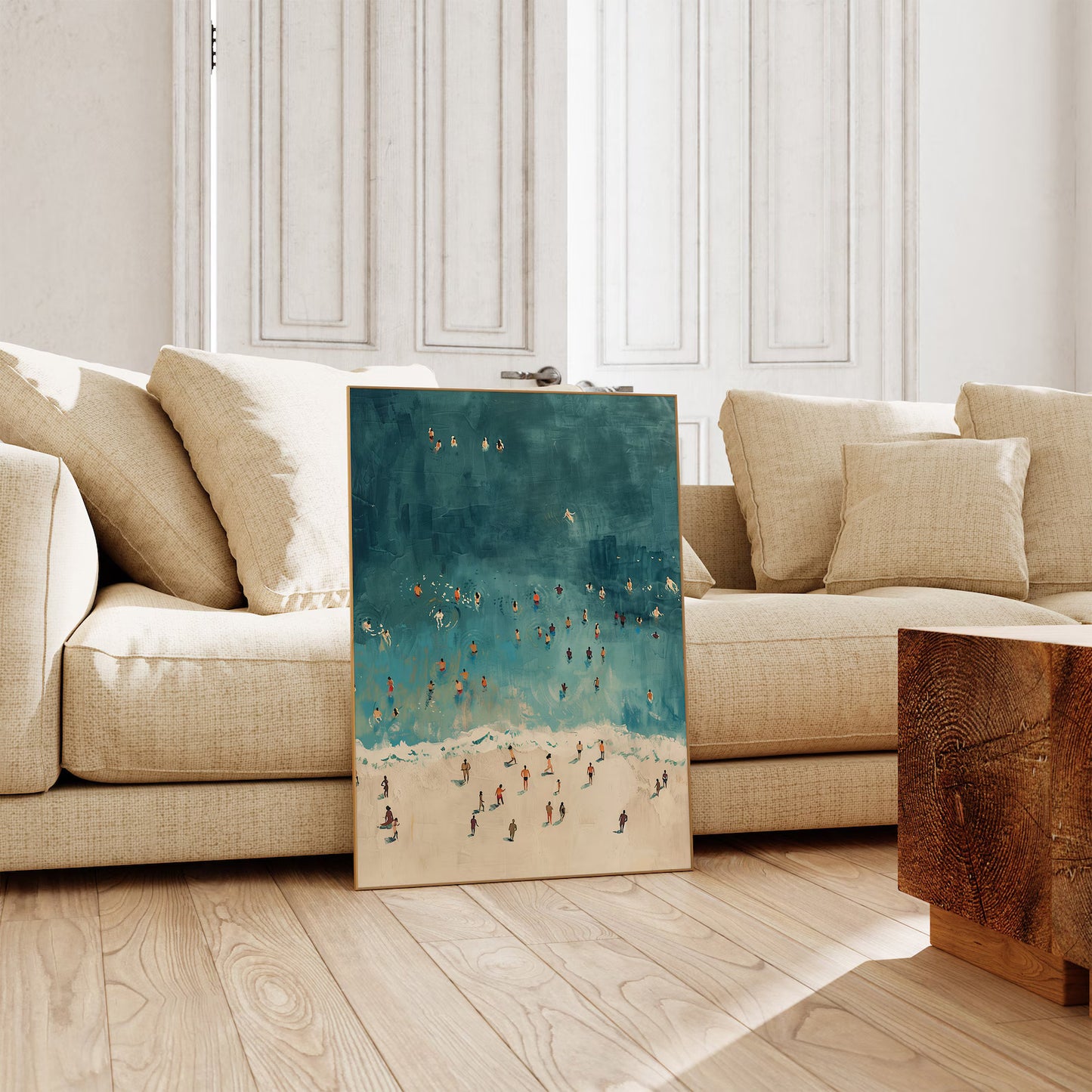 Tableau abstrait "Rivage Estival" Ab-RST