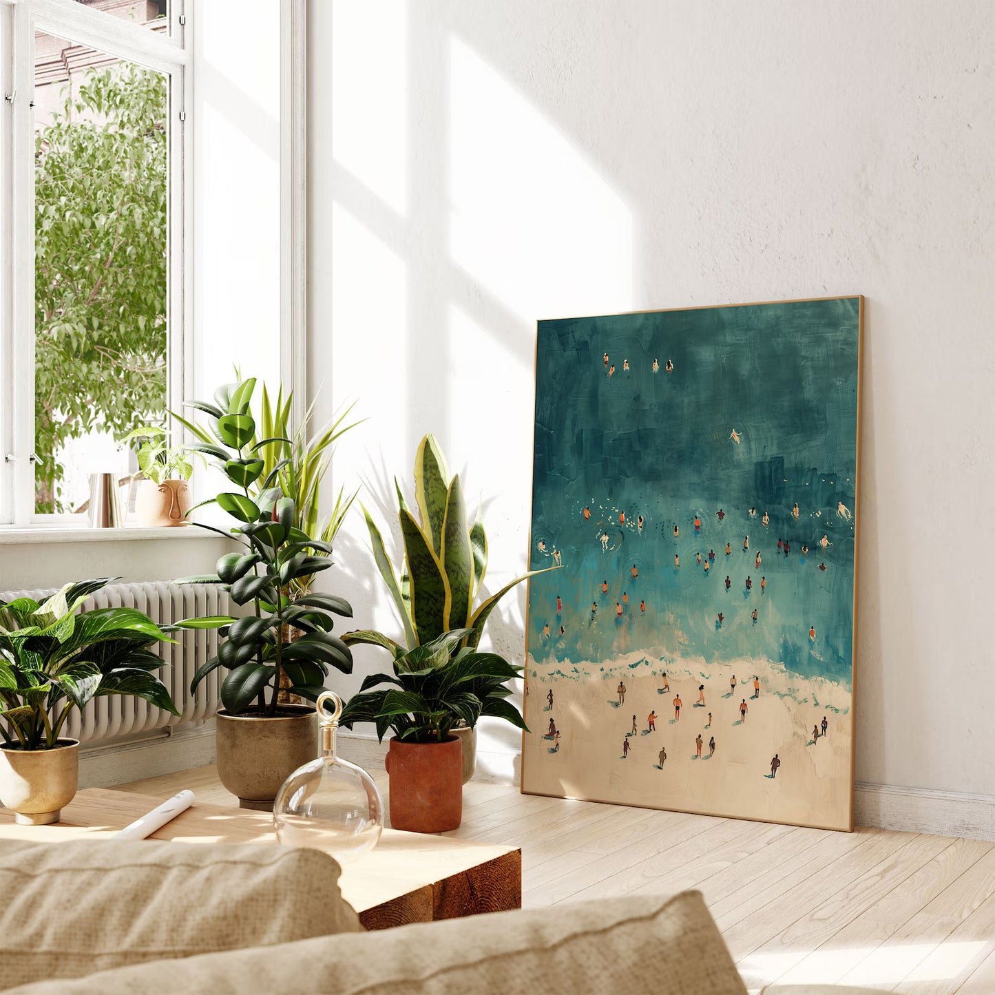 Tableau abstrait "Rivage Estival" Ab-RST