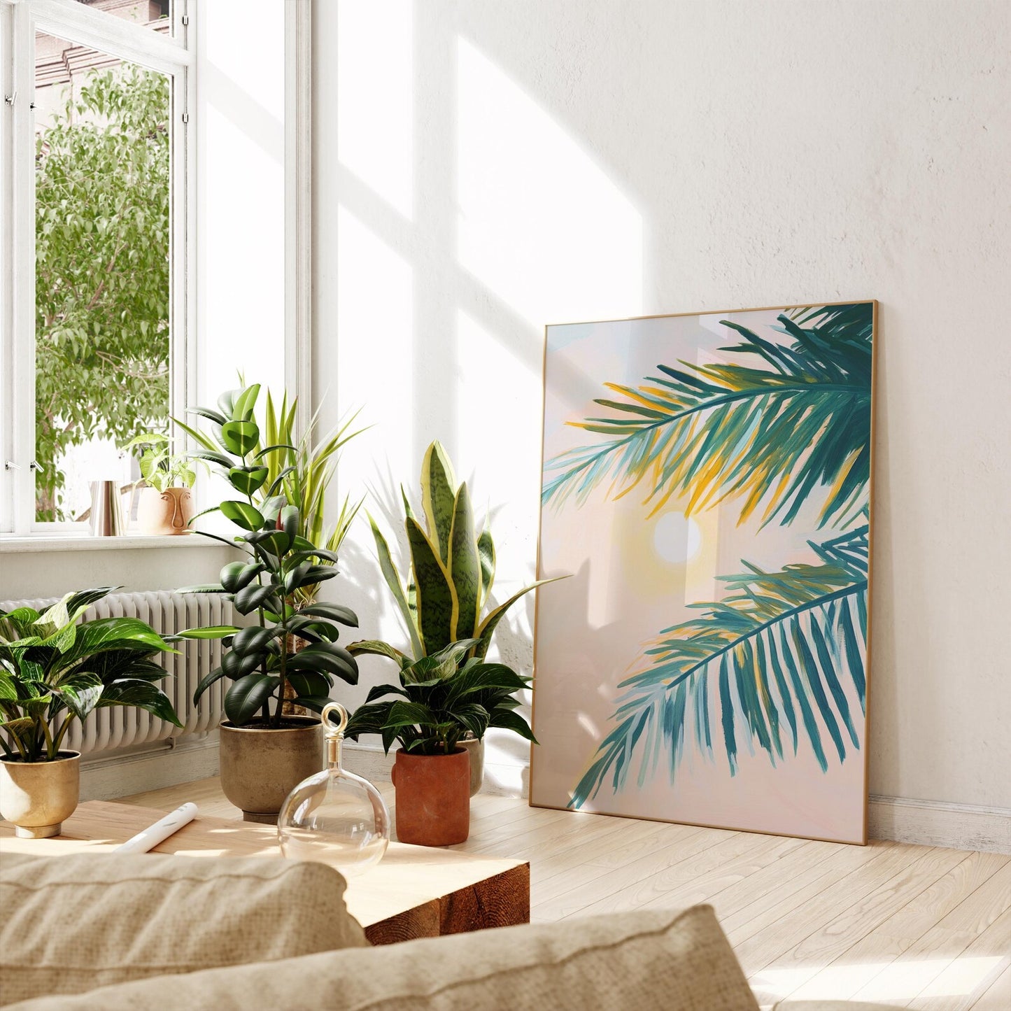 Tableau abstrait "Brume Solaire" Ab-BSR