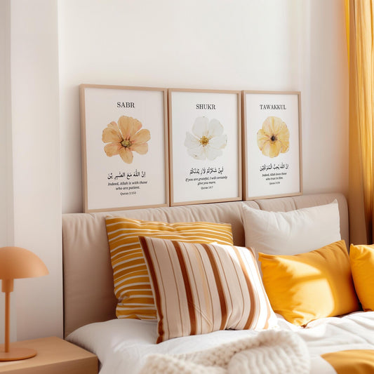 Trio Tableau islamique "Ambre" IS-AB