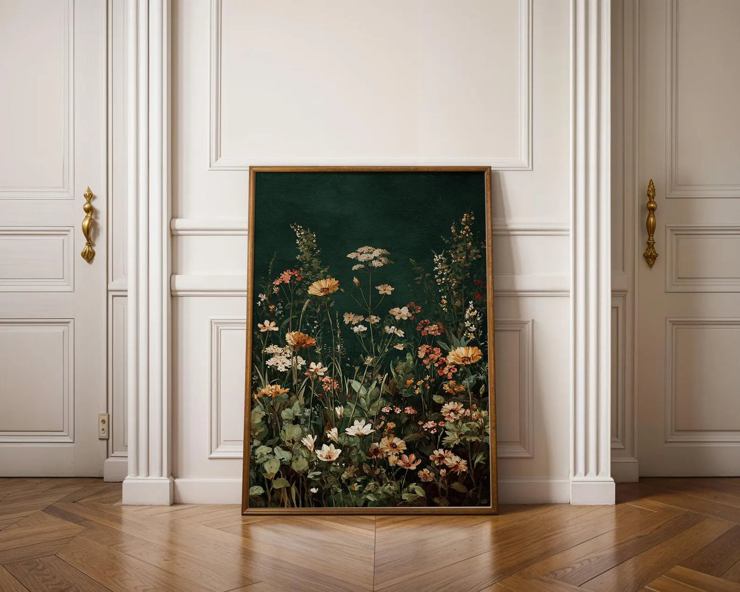 Tableau abstrait "Jardin Nocturne" Ab-JNC