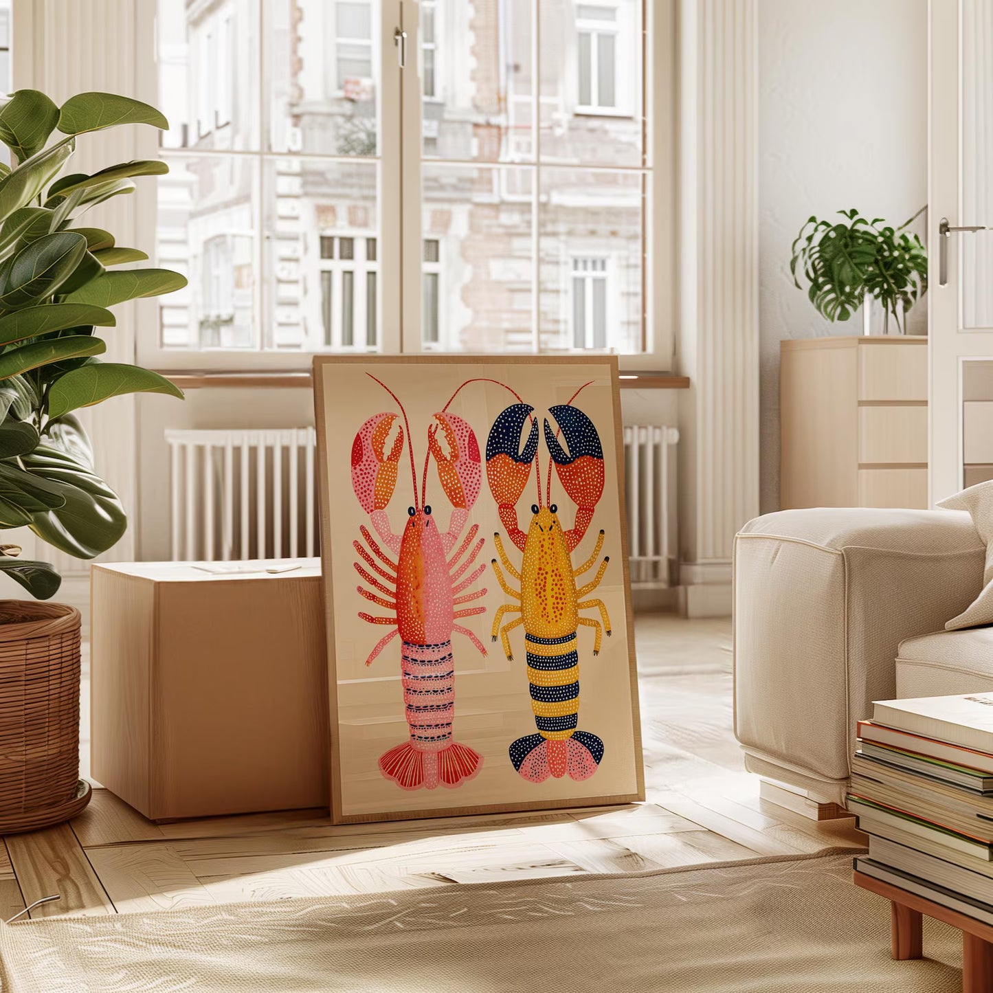 Tableau abstrait "Duo Marin" Ab-DMR