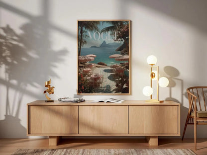 Tableau abstrait "Escale Estivale" Ab-ESE