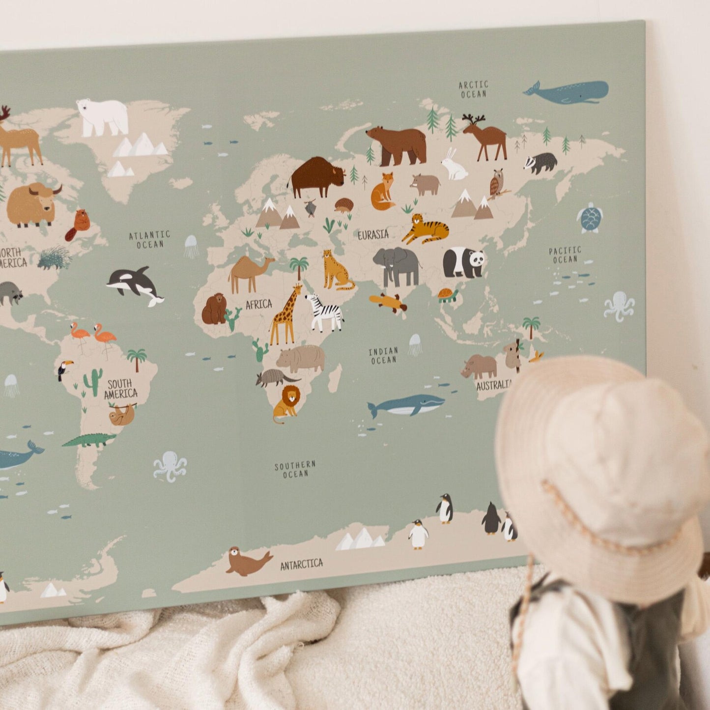 Tableau  "Carte du Monde des Animaux" En-CDA