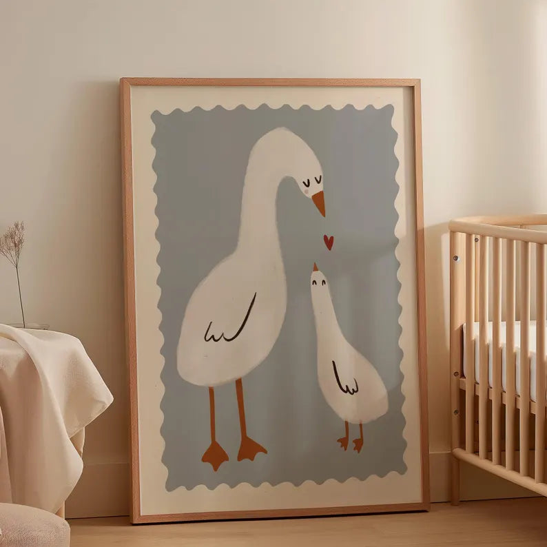 Tableau pour chambre d’enfant "Tendresse Aviaire" En-TAV