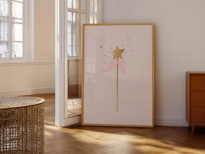 Tableau pour chambre d’enfant "Baguette Magique" En-BMJ