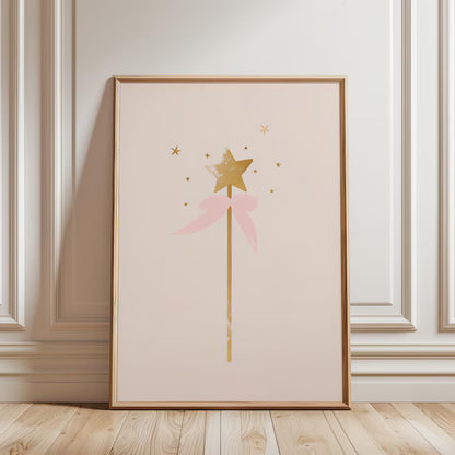 Tableau pour chambre d’enfant "Baguette Magique" En-BMJ