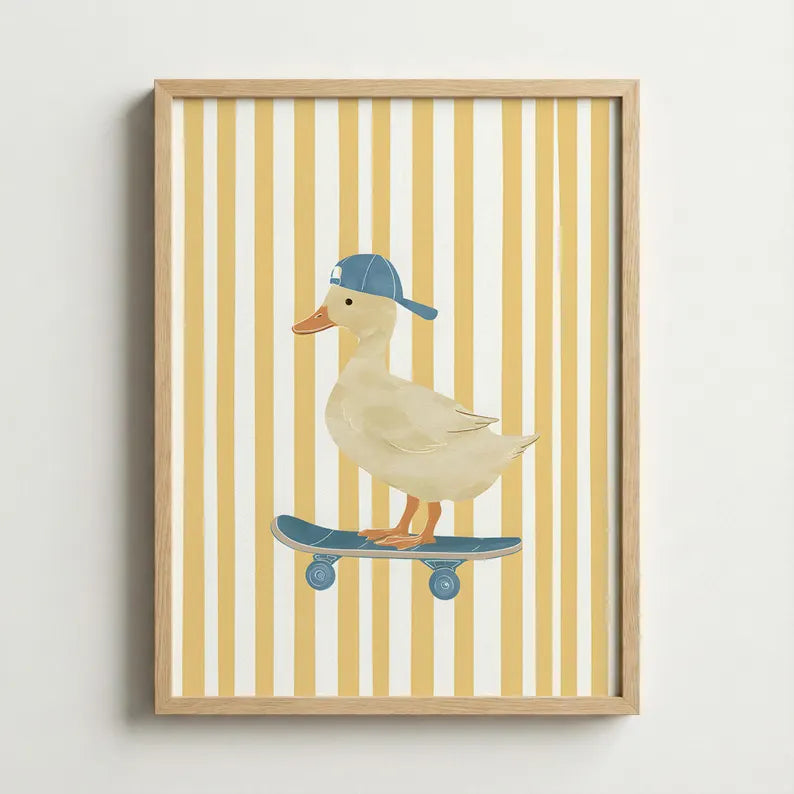 Tableau pour chambre d’enfant "Le Petit Skateur" En-PKT