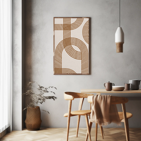 Tableau abstrait "Arcs Terracotta" Ab-AT