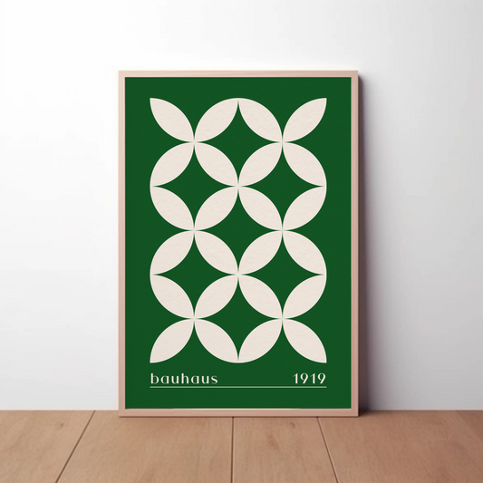 Tableau abstrait "Bauhaus vert" Ab-BT