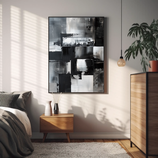 Tableau abstrait "Contraste Urbain" Ab-CU