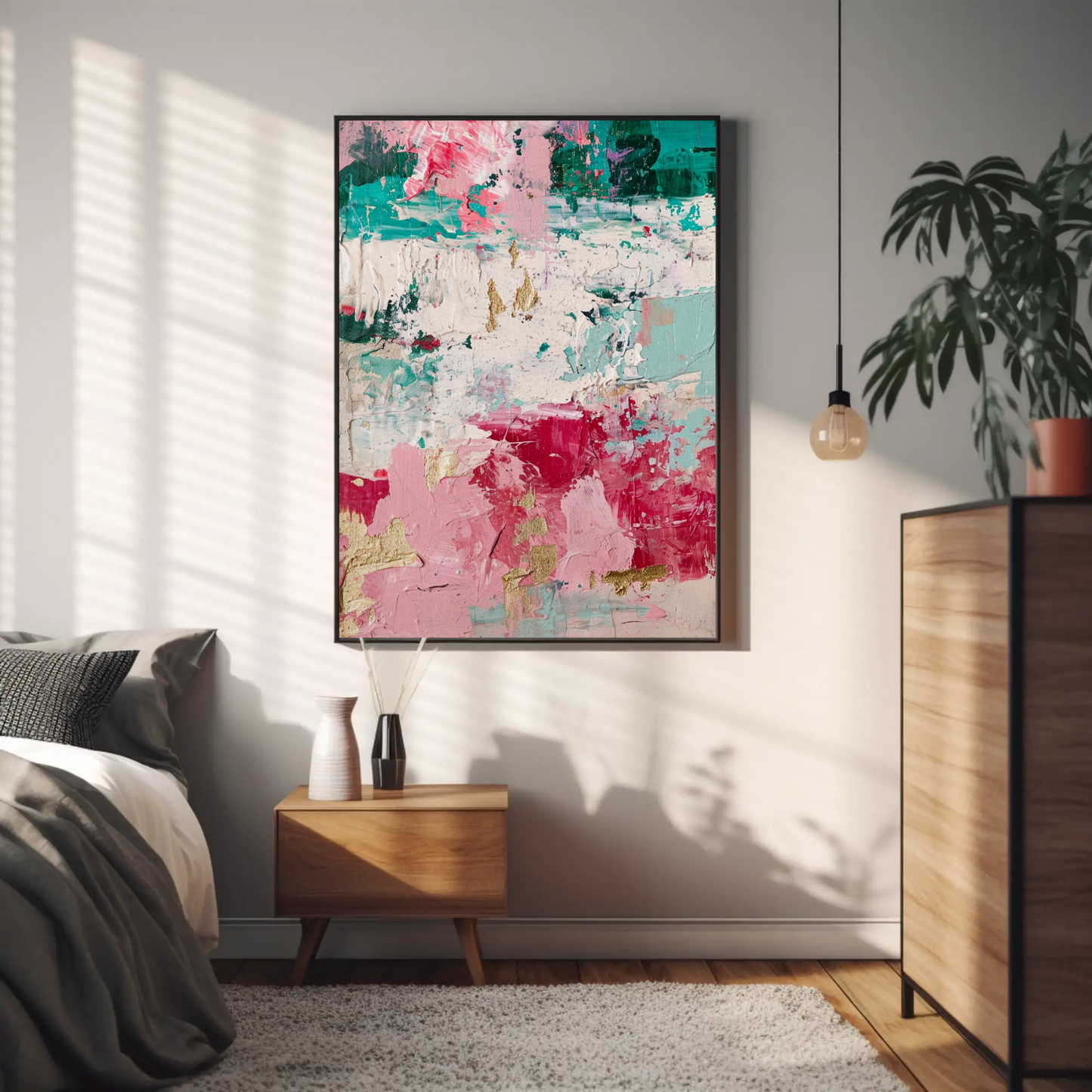 Tableau abstrait "Explosion Florale" Ab-EF